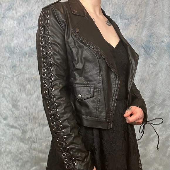Silence + Noise Faux Leather Jacket - Size L | Edgy & Stylish - Picture 1 of 5